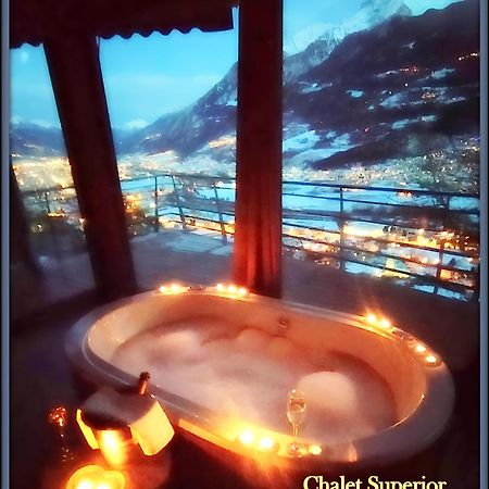 Chalet Con Jacuzzi Vista Montagne Aosta Zimmer foto